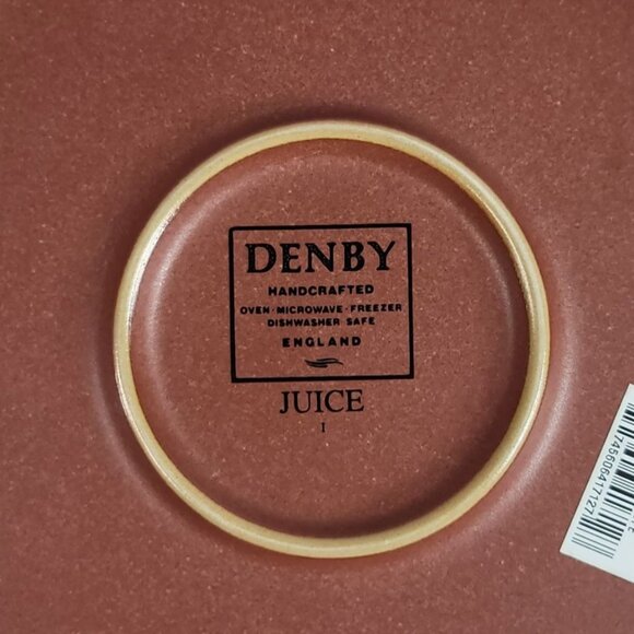 Denby Juice Salad Plate Lemon Yellow Round 8 7/8" Stoneware England Replace NEW - Picture 6 of 9